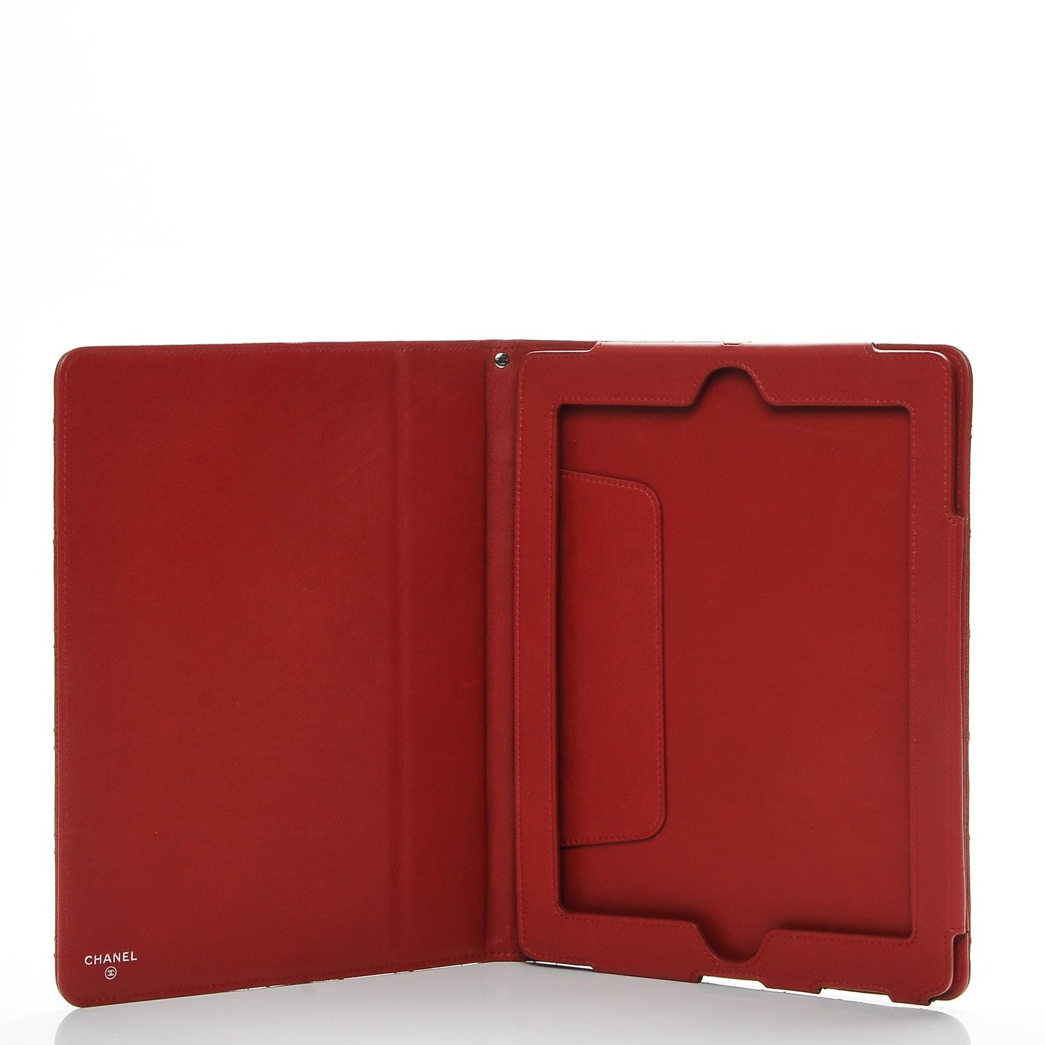Chanel Caviar Quilted iPad Case Red 5 of 9