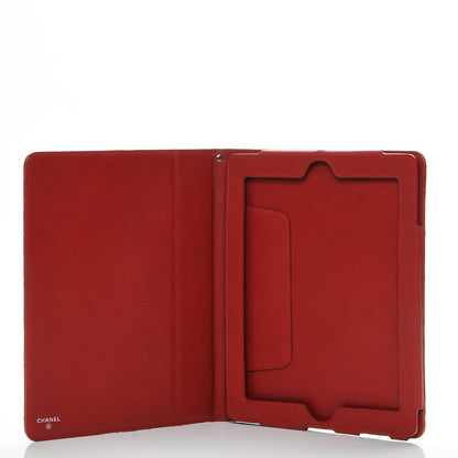 Chanel Caviar Quilted iPad Case Red 5 of 9