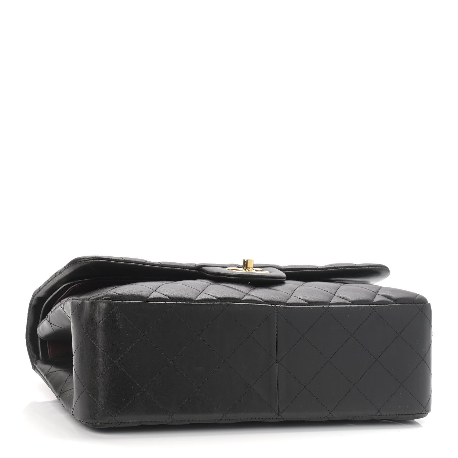 Chanel Lambskin Quilted Jumbo Double Flap Black 4 of 11