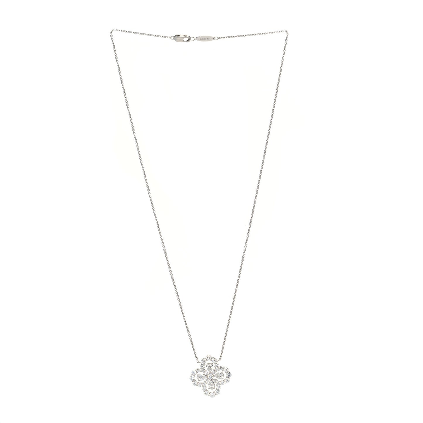 Platinum Diamond Full Loop Pendant Necklace