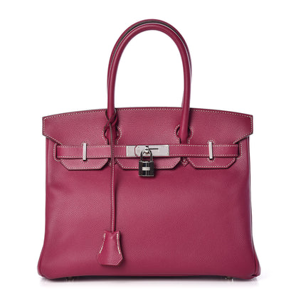 Hermes Epsom Candy Birkin 30 Tosca Rose Tyrien 1 of 33