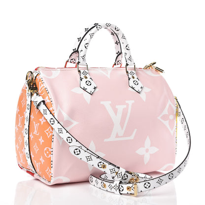 Louis Vuitton Monogram Giant Speedy Bandouliere 30 Rouge 3 of 8