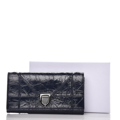 Christian Dior Lambskin Diorama Croisiere Wallet Dark Marine 10 of 10
