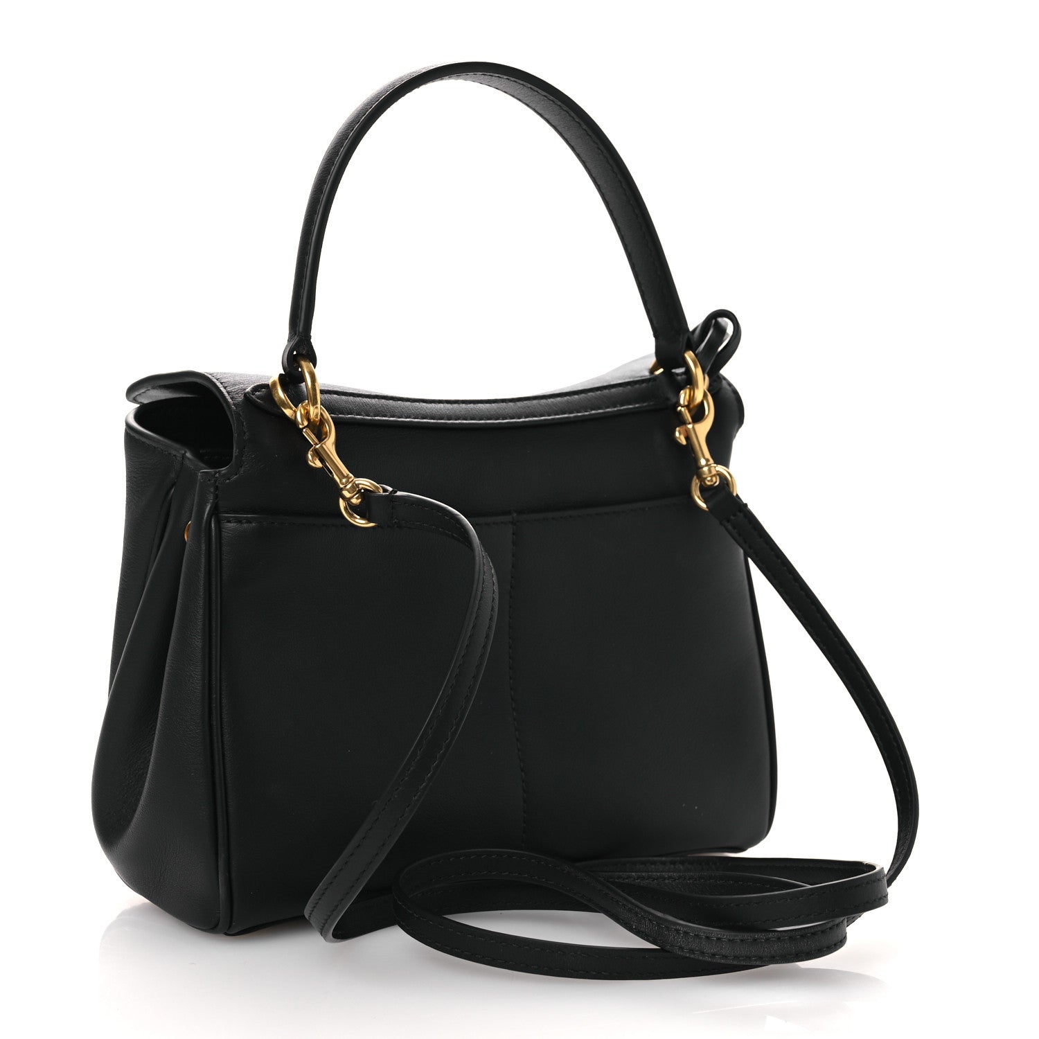 Balenciaga Natural Smooth Calfskin Mini Rodeo Top Handle Handbag Black 3 of 9
