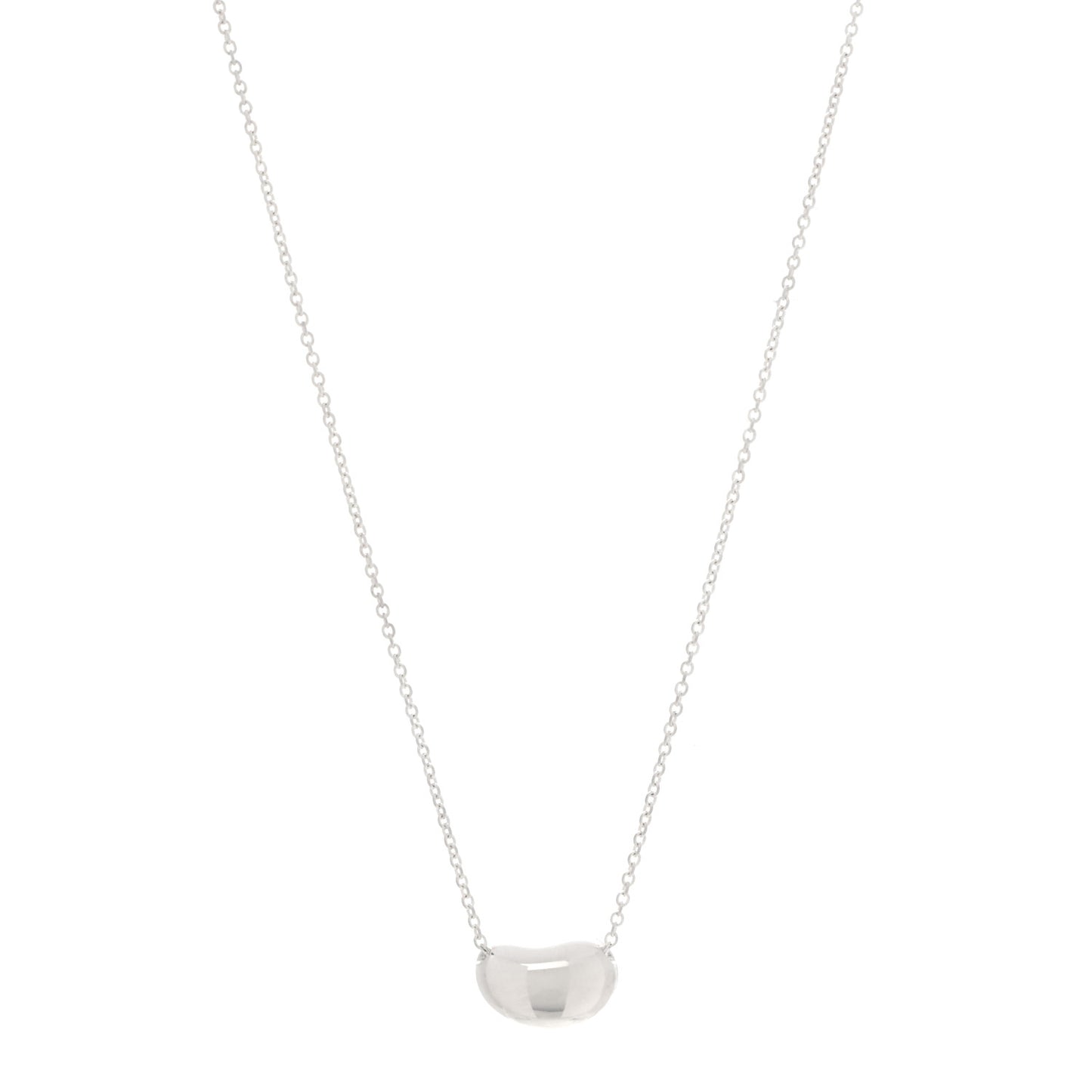 Sterling Silver 12mm Elsa Peretti Bean Pendant Necklace