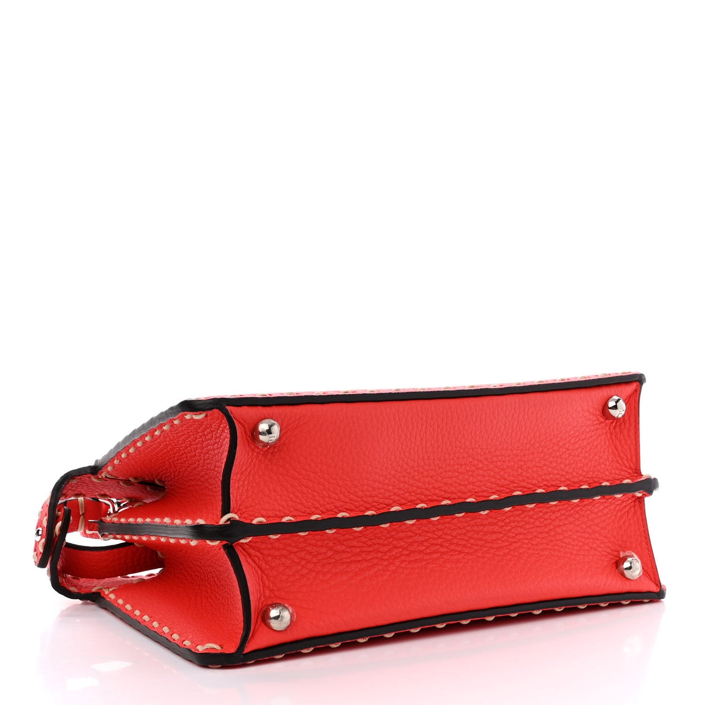 Vitello Granato Camoscio Selleria Macro Stitchings Small Peekaboo I SEE U Satchel Tullipano