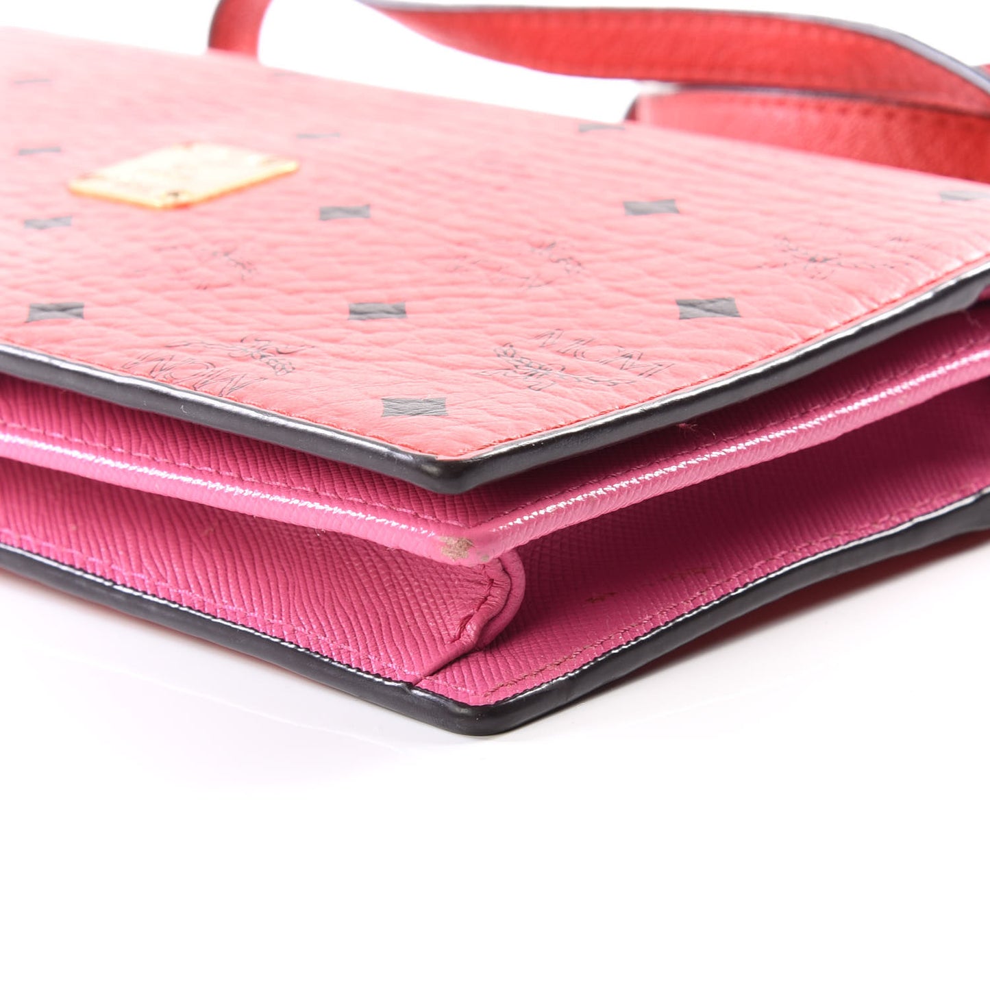 Visetos Bi-Color Crossbody Wallet Coral Sugar Pink
