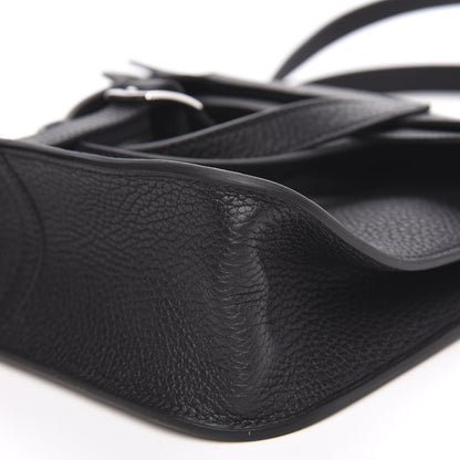 Hermes Taurillon Clemence Halzan 25 Black 11 of 12
