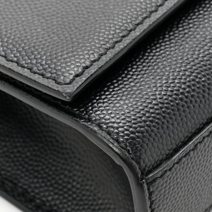 Saint Laurent Grain De Poudre Small Monogram Kate Satchel Black 11 of 12