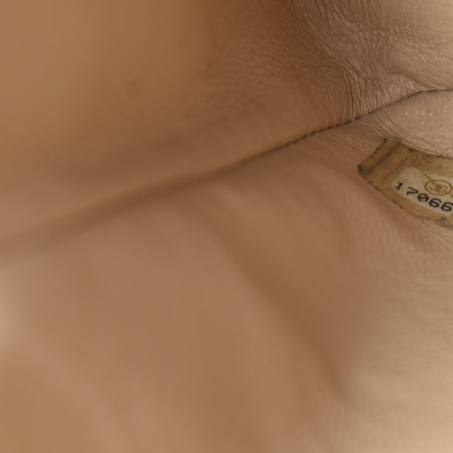 Caviar Quilted Jumbo Double Flap Light Beige