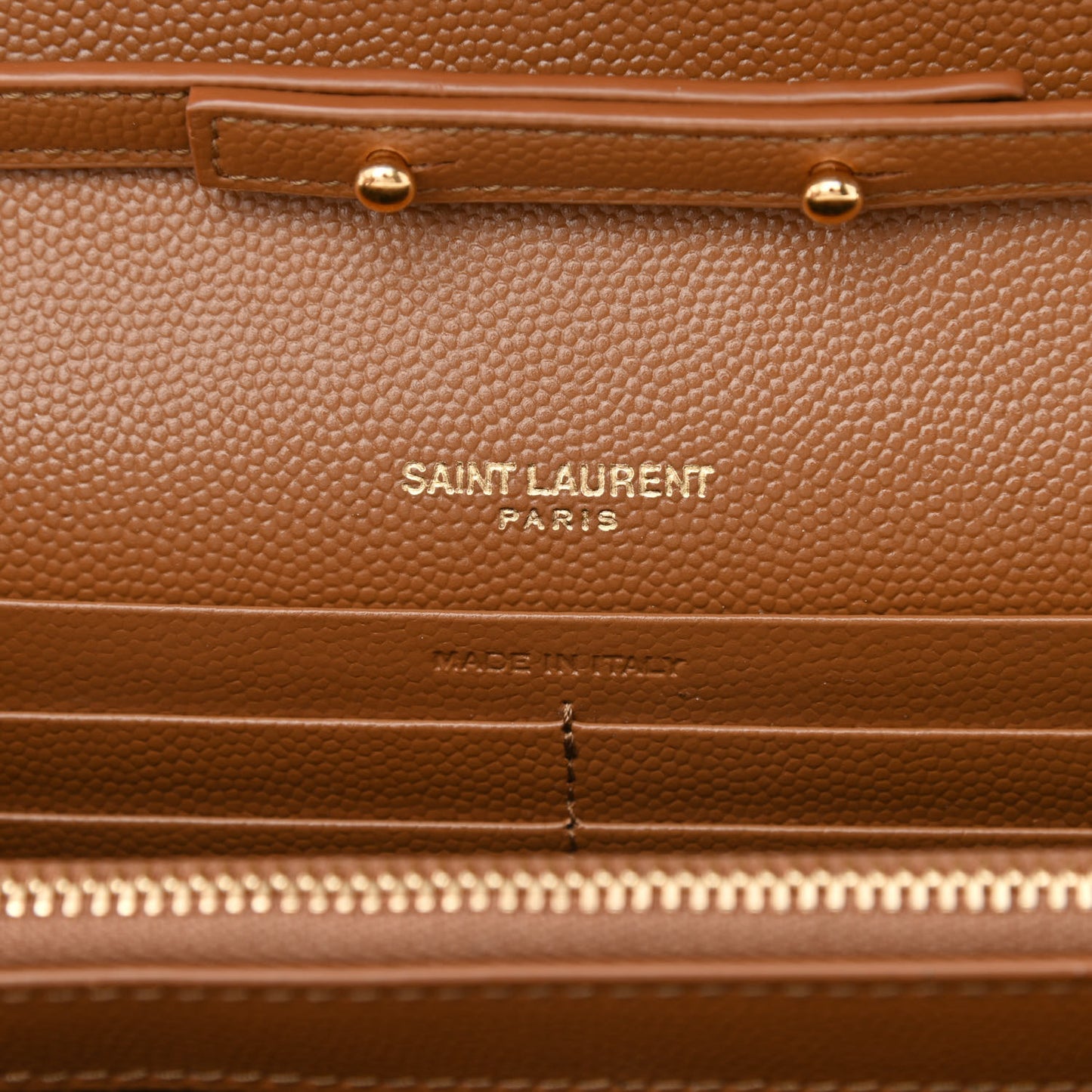 Grain De Poudre Matelasse Chevron Monogram Chain Wallet Dark Natural