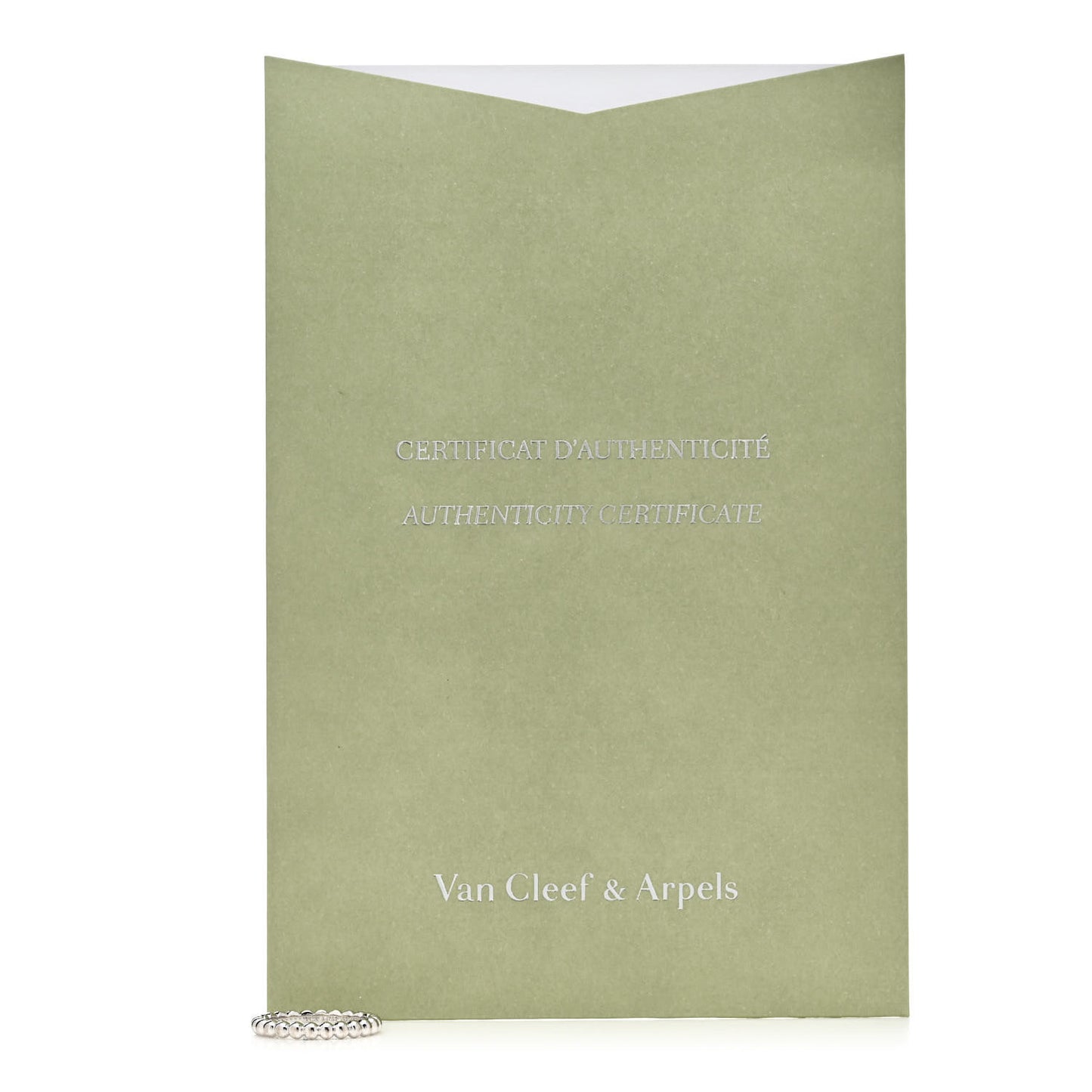 18K White Gold Medium Perlee Ring 53 6.5