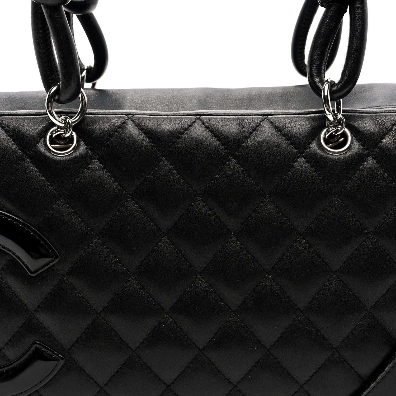 Chanel Calfskin Quilted Large Cambon Bowler Black 8 of 13