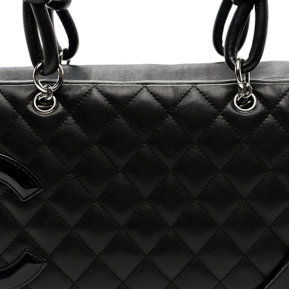 Chanel Calfskin Quilted Large Cambon Bowler Black 8 of 13