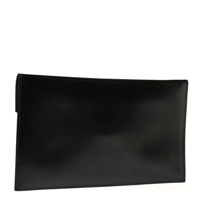 Saint Laurent Smooth Shiny Calfskin Monogram Uptown Pouch Black 2 of 5