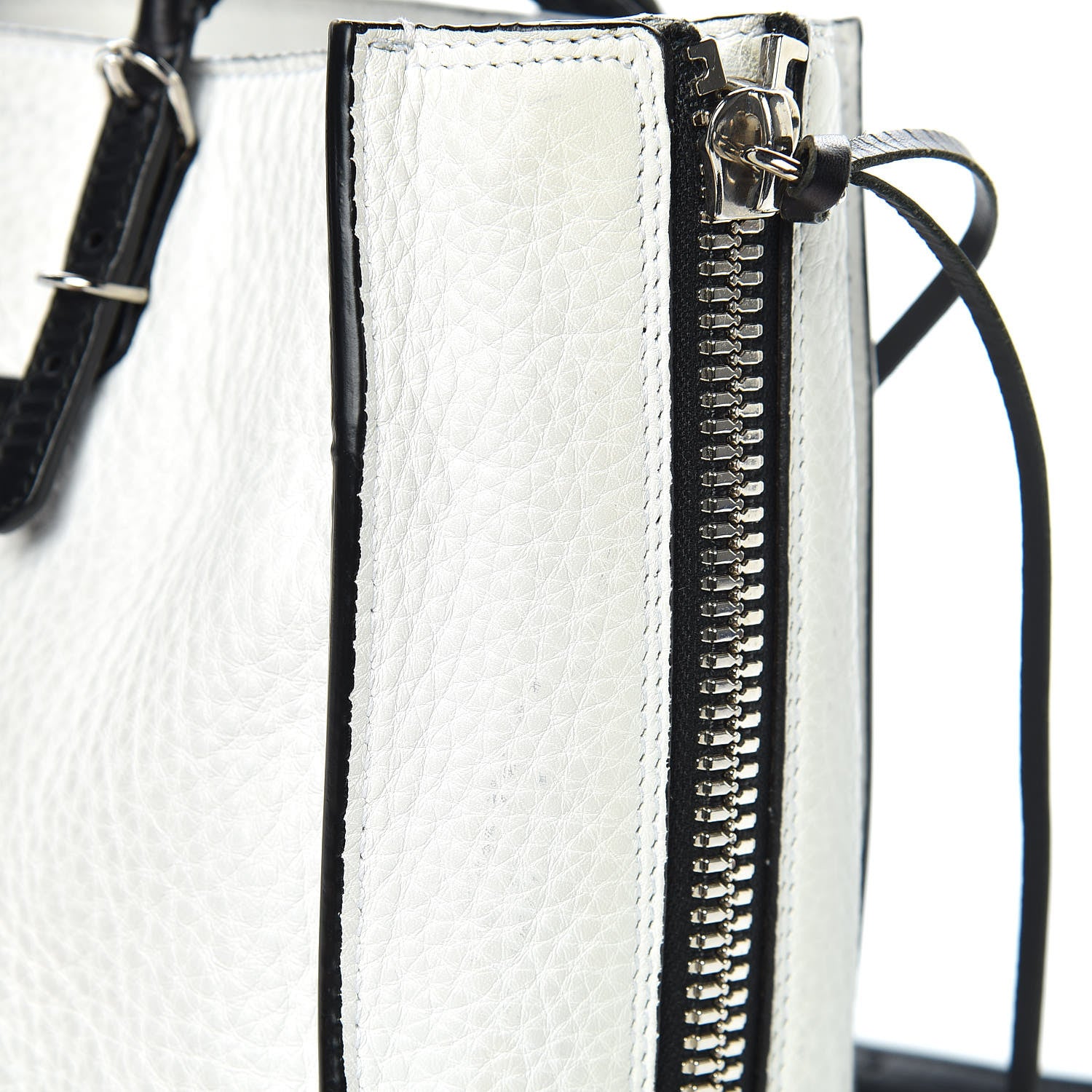 Balenciaga Veau Papier A6 Zip Around Tote White Black 15 of 18