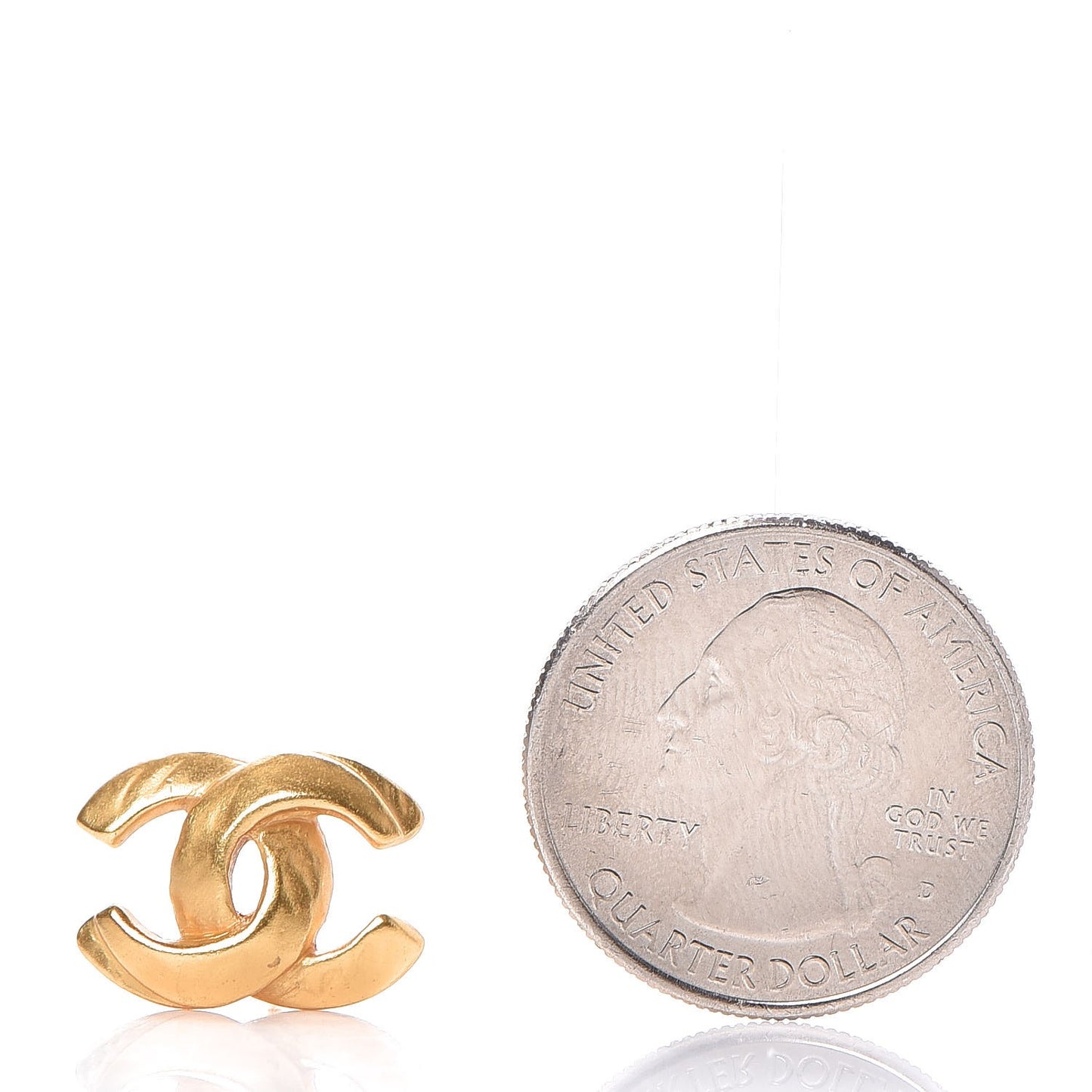 Textured CC Earrings Gold