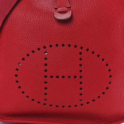 Hermes Taurillon Clemence Evelyne III PM Rouge Vif 7 of 10