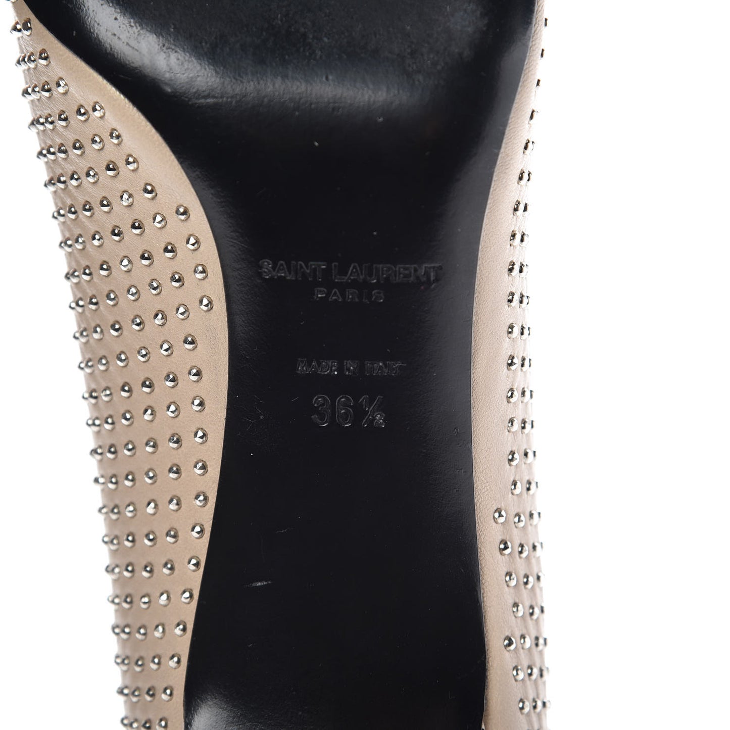 Calfskin Micro Stud Paris 105 Pumps 36.5 Beige