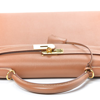 Hermes Courchevel Kelly Sellier 32 Gold 8 of 41
