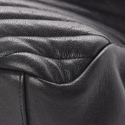 Saint Laurent Sheepskin Matelasse Chevron Monogram Large College Satchel Black 11 of 15