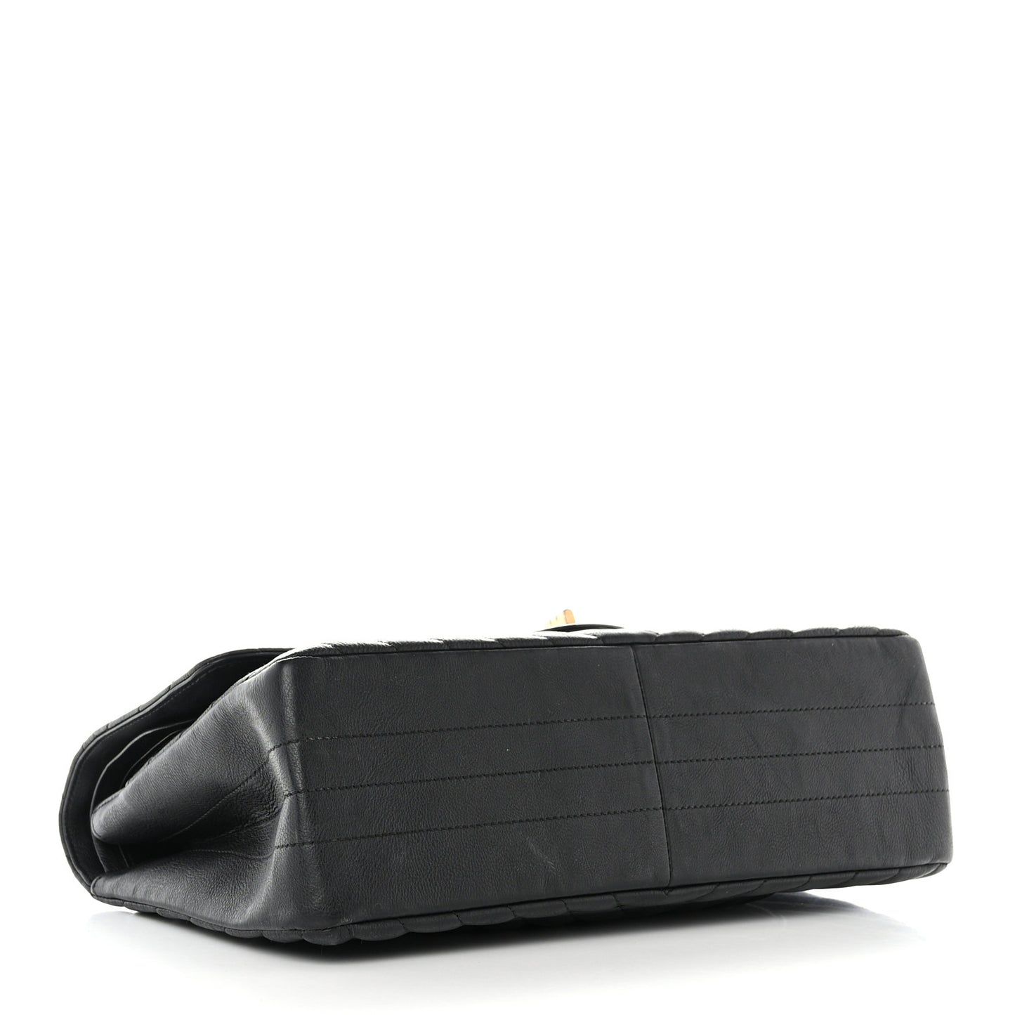 Crumpled Calfskin Chevron Quilted 2.55 Reissue 226 Black