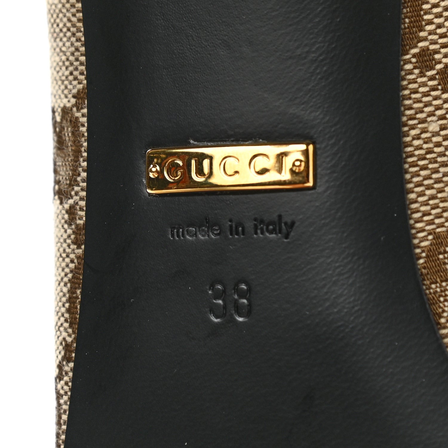 Balenciaga X GUCCI GG Monogram Square Knife Pumps 38 Beige Ebony 6 of 9