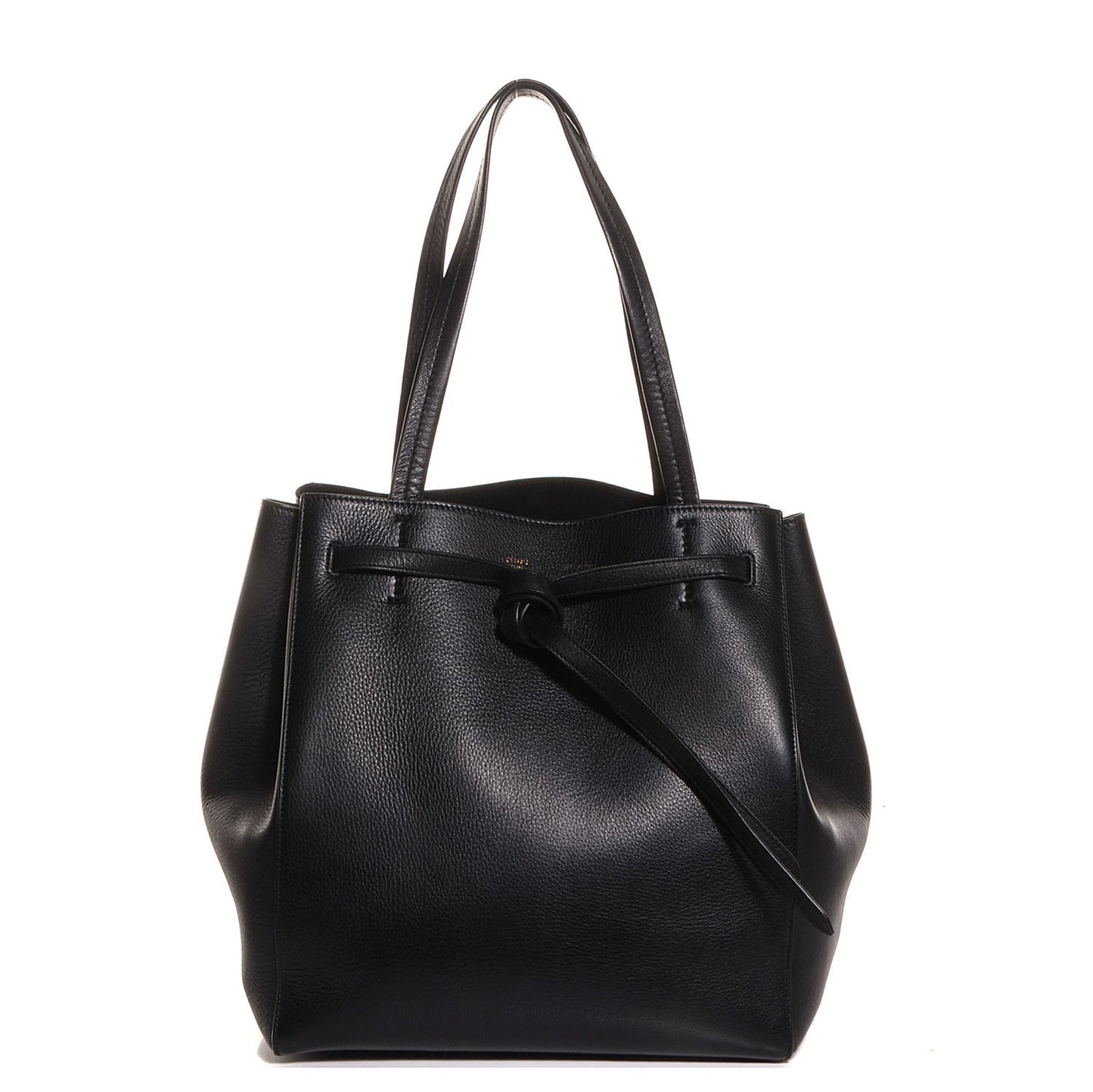 Soft Grained Calfskin Small Cabas Phantom Black