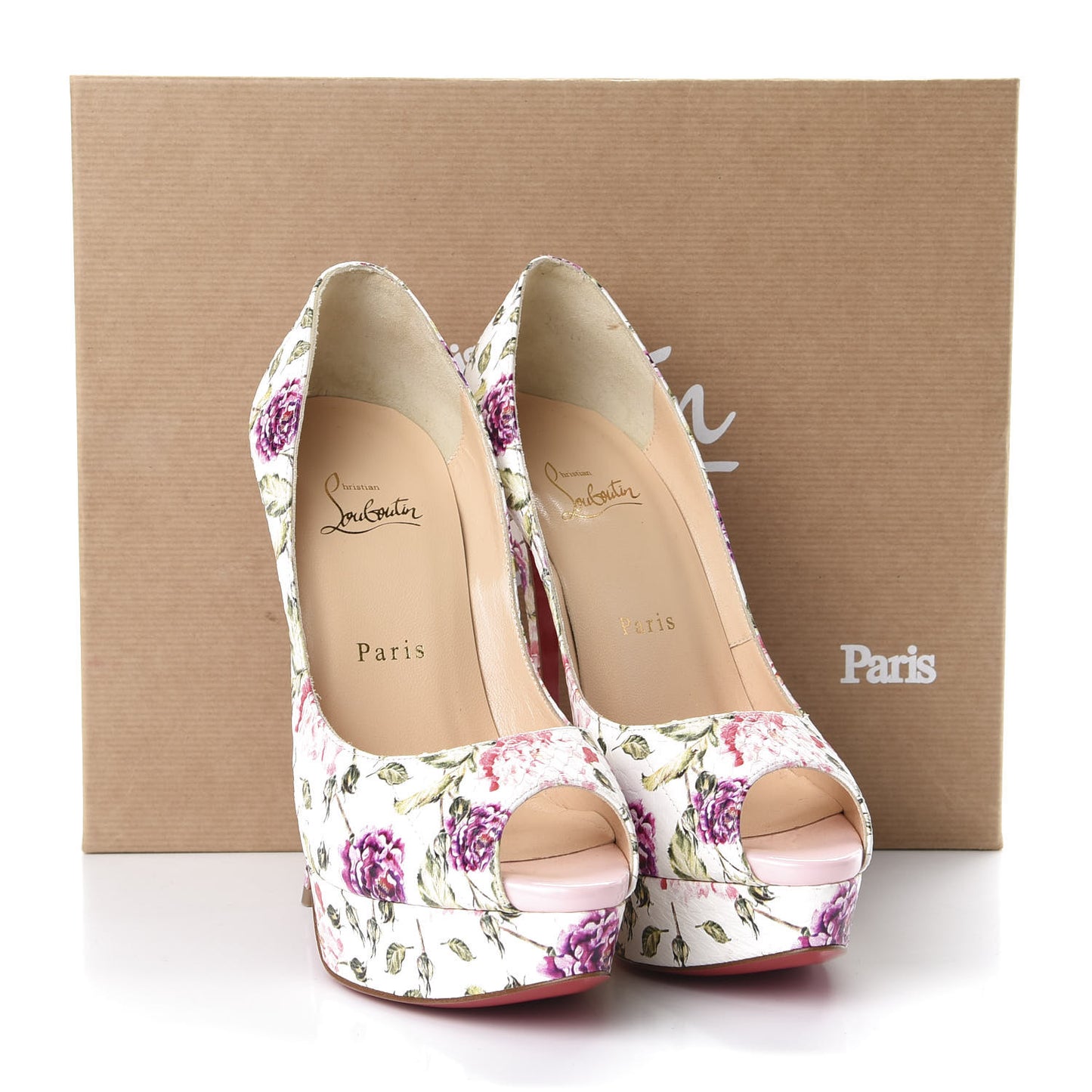 Watersnake Fiori Fetish Peep 150 Pumps 38 Latte Pompadour