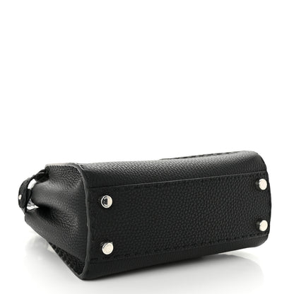 Fendi Cuoio Romano Selleria Bi-Color Mini Peekaboo Iconic Satchel Black Mou 4 of 10
