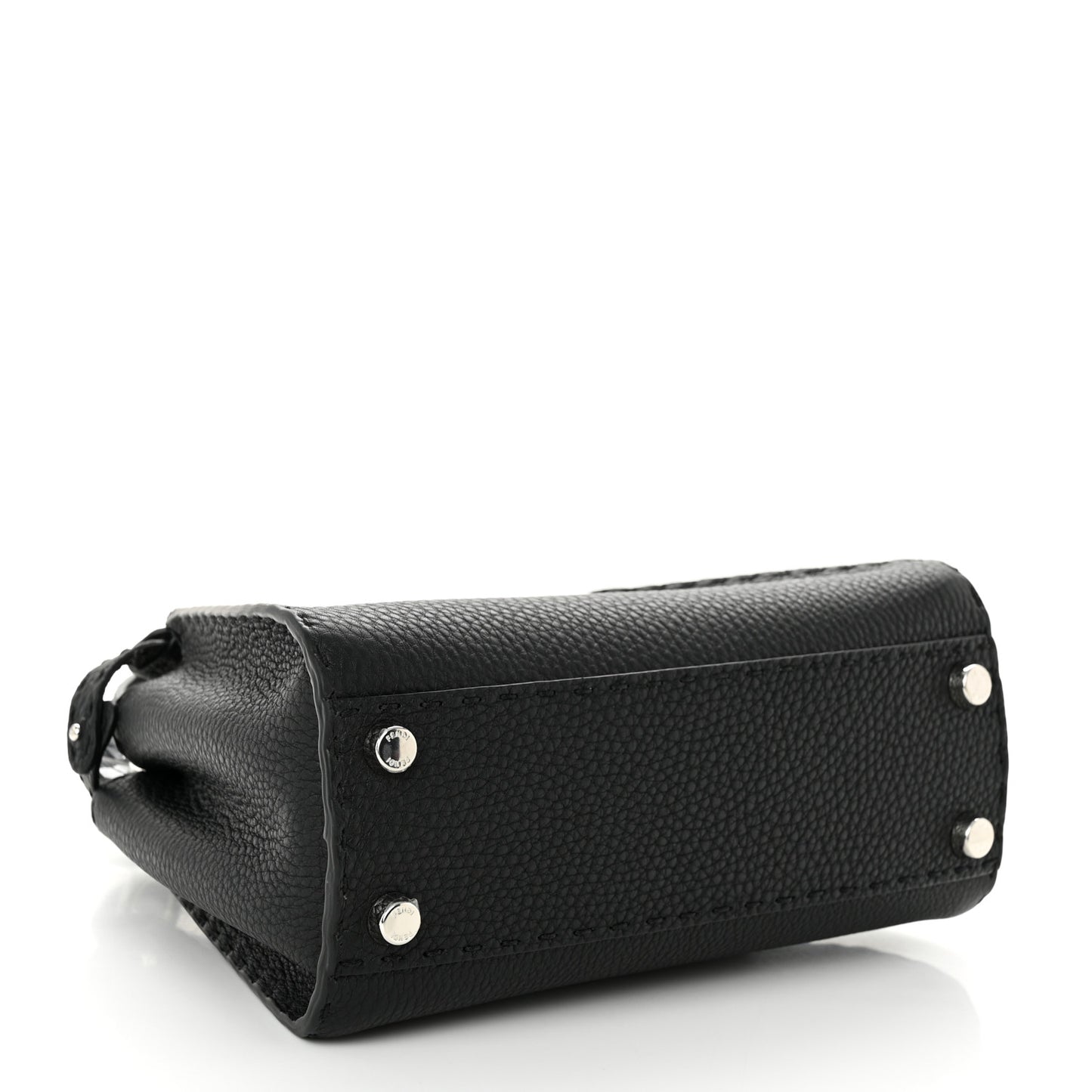 Cuoio Romano Selleria Bi-Color Mini Peekaboo Iconic Satchel Black Mou