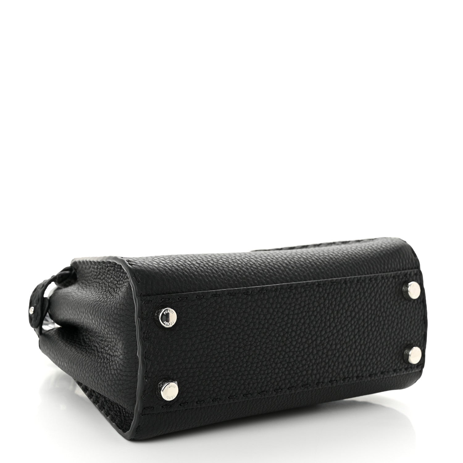 Fendi Cuoio Romano Selleria Bi-Color Mini Peekaboo Iconic Satchel Black Mou 4 of 10