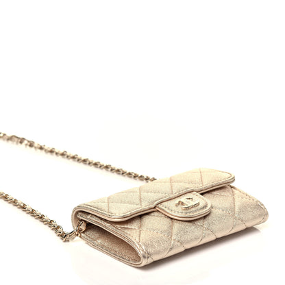 Chanel Metallic Lambskin Quilted Flap Chain Waist Bag Gold 4 of 10