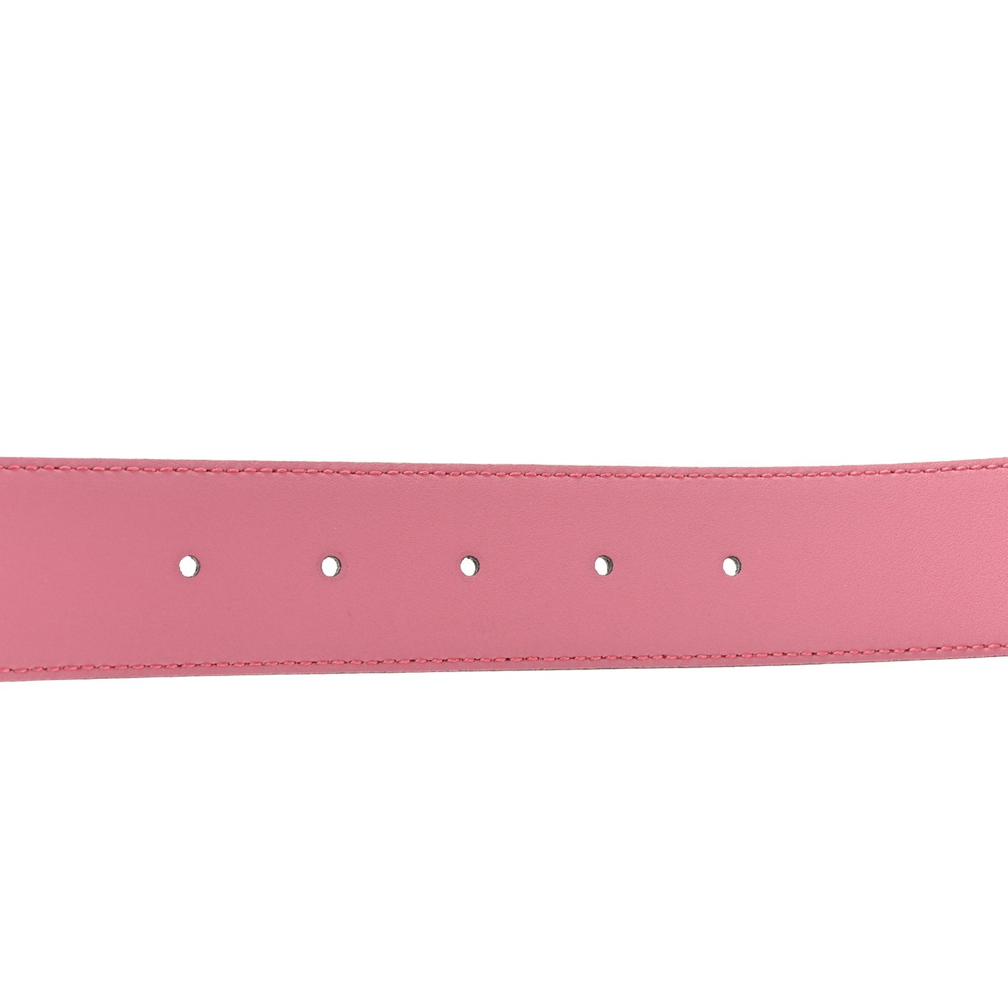 Moon Calfskin Interlocking G 37mm Belt 80 32 Glossy Pink