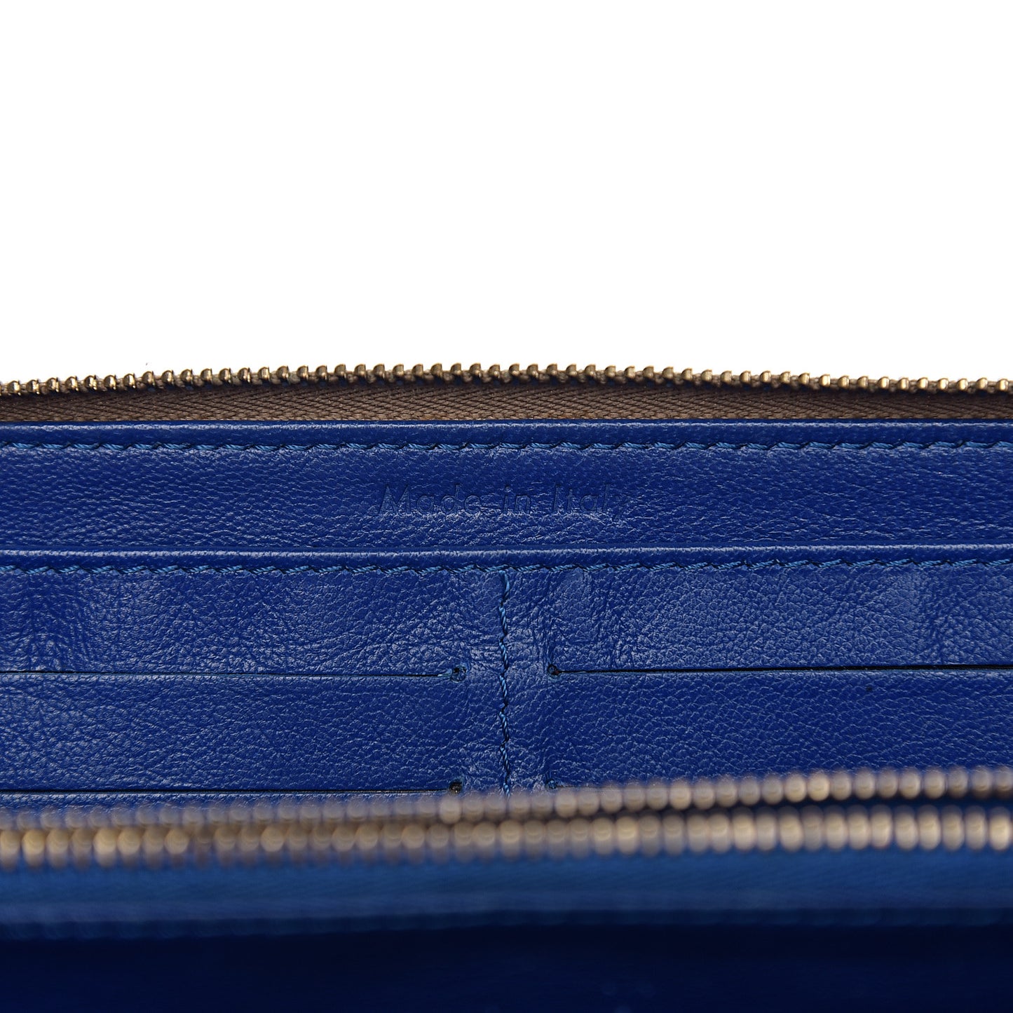 Lambskin Large Zip Around Multifunction Wallet Beige