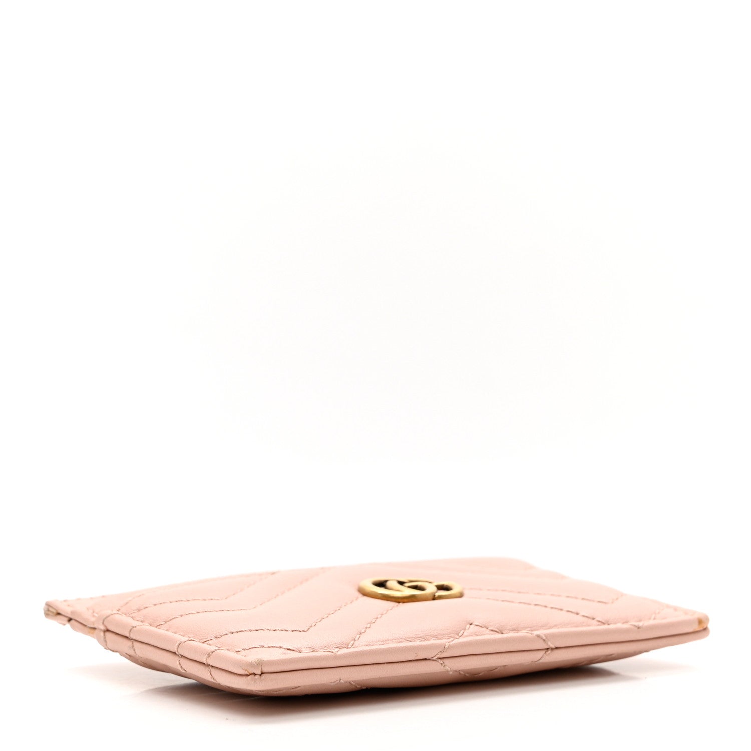 Gucci Calfskin Matelasse GG Marmont Card Holder Perfect Pink 4 of 6