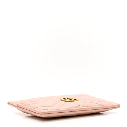 Gucci Calfskin Matelasse GG Marmont Card Holder Perfect Pink 4 of 6