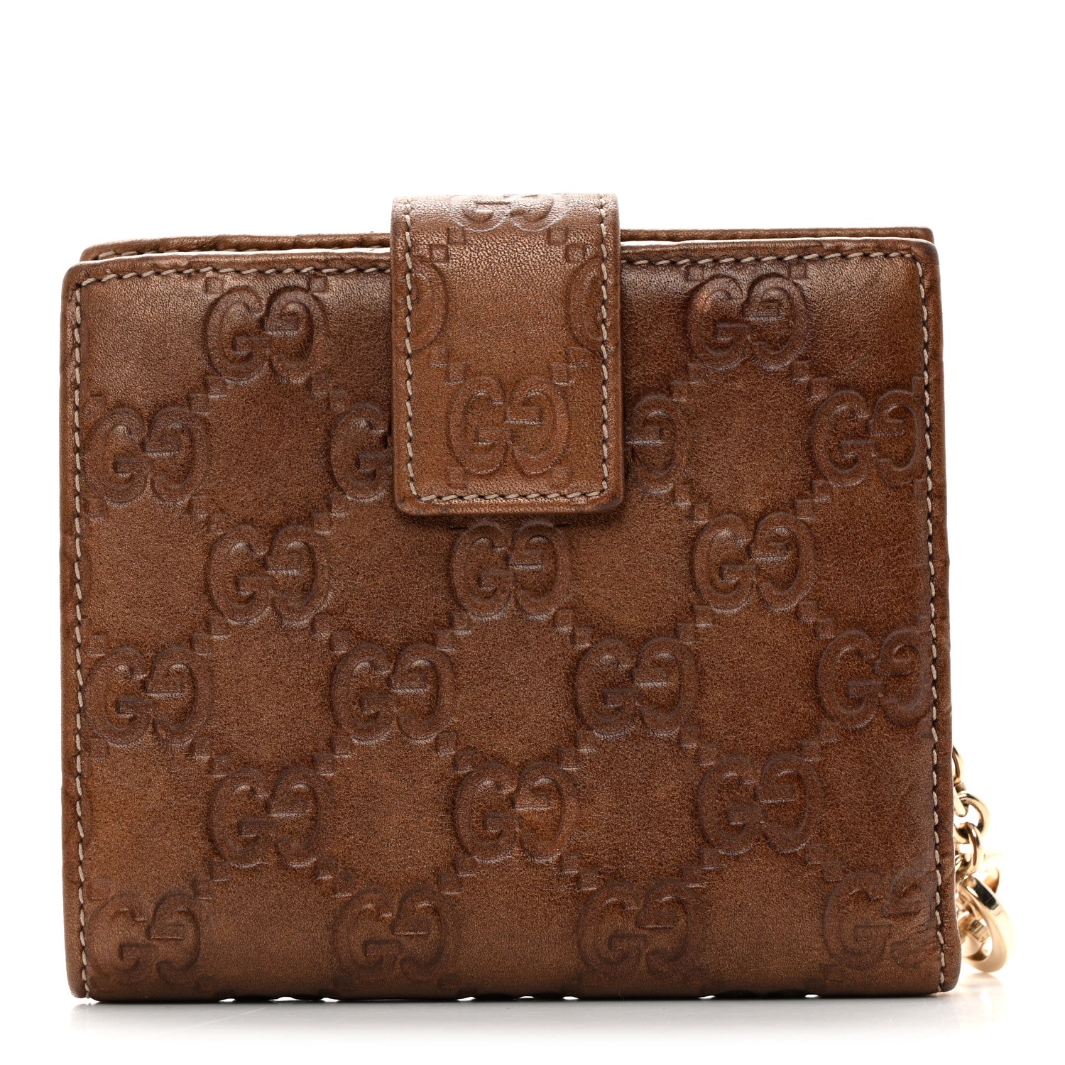Gucci Guccissima Twins French Wallet Bronze 1 of 8