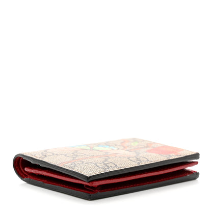 Gucci GG Supreme Monogram Tian Card Case Beige Multicolor Red 4 of 8