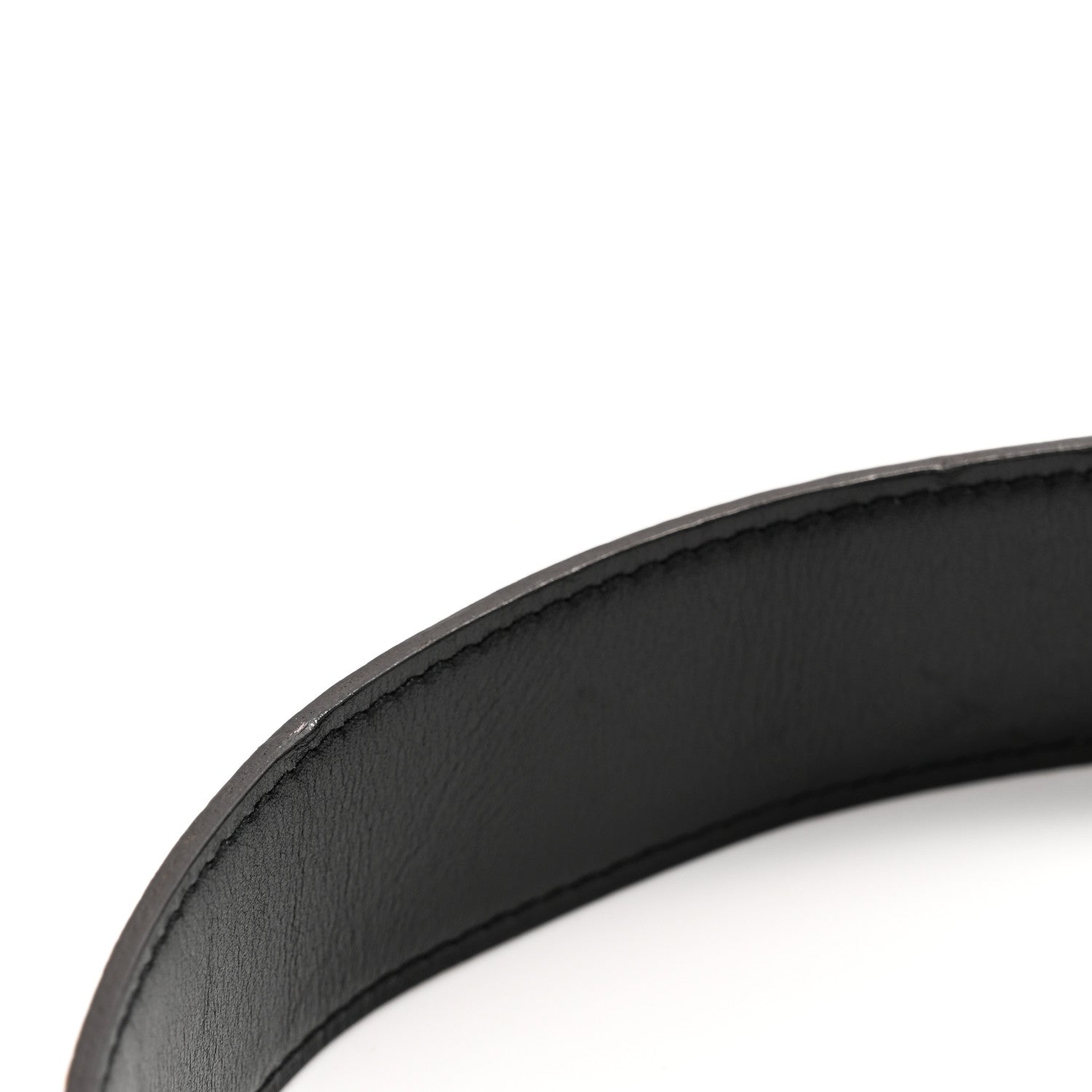 Hermes Box Togo 32mm H Belt 90 36 Black Orange 9 of 11