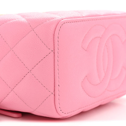 Chanel Caviar Quilted Small Vanity Case With Chain Pink 9 of 11