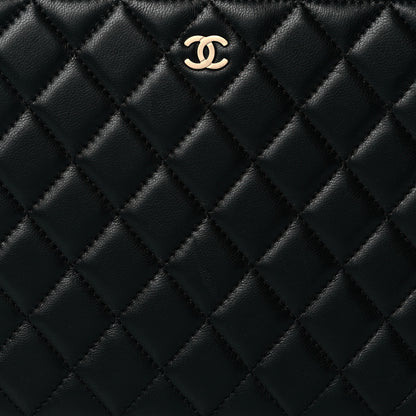 Chanel Lambskin Quilted Large Zip Around Organizer Wallet Black 9 of 11