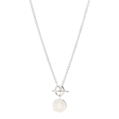 Hermes Sterling Silver Amulettes H Confettis Pendant Necklace 1 of 5