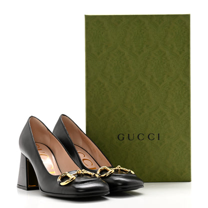Gucci Malaga Kid Horsebit 75mm Pumps 35 Black 9 of 9