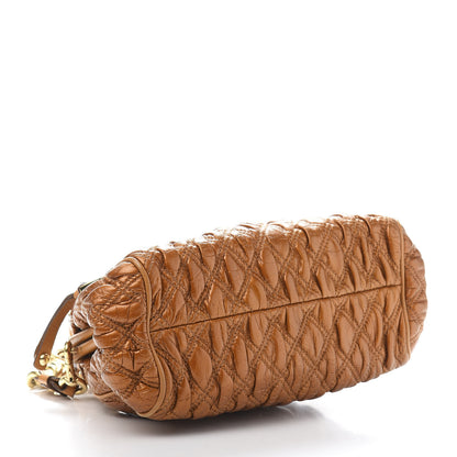 Marc Jacobs Metallic Calfskin Quilted Elastic The Kid Stam Dark Orange 4 of 15