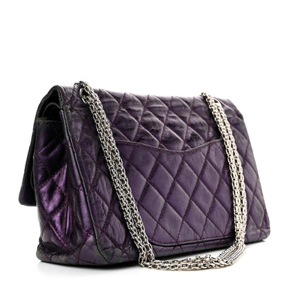 Chanel Metallic Aged Calfskin Quilted 2.55 Reissue 227 Flap Purple 3 of 23