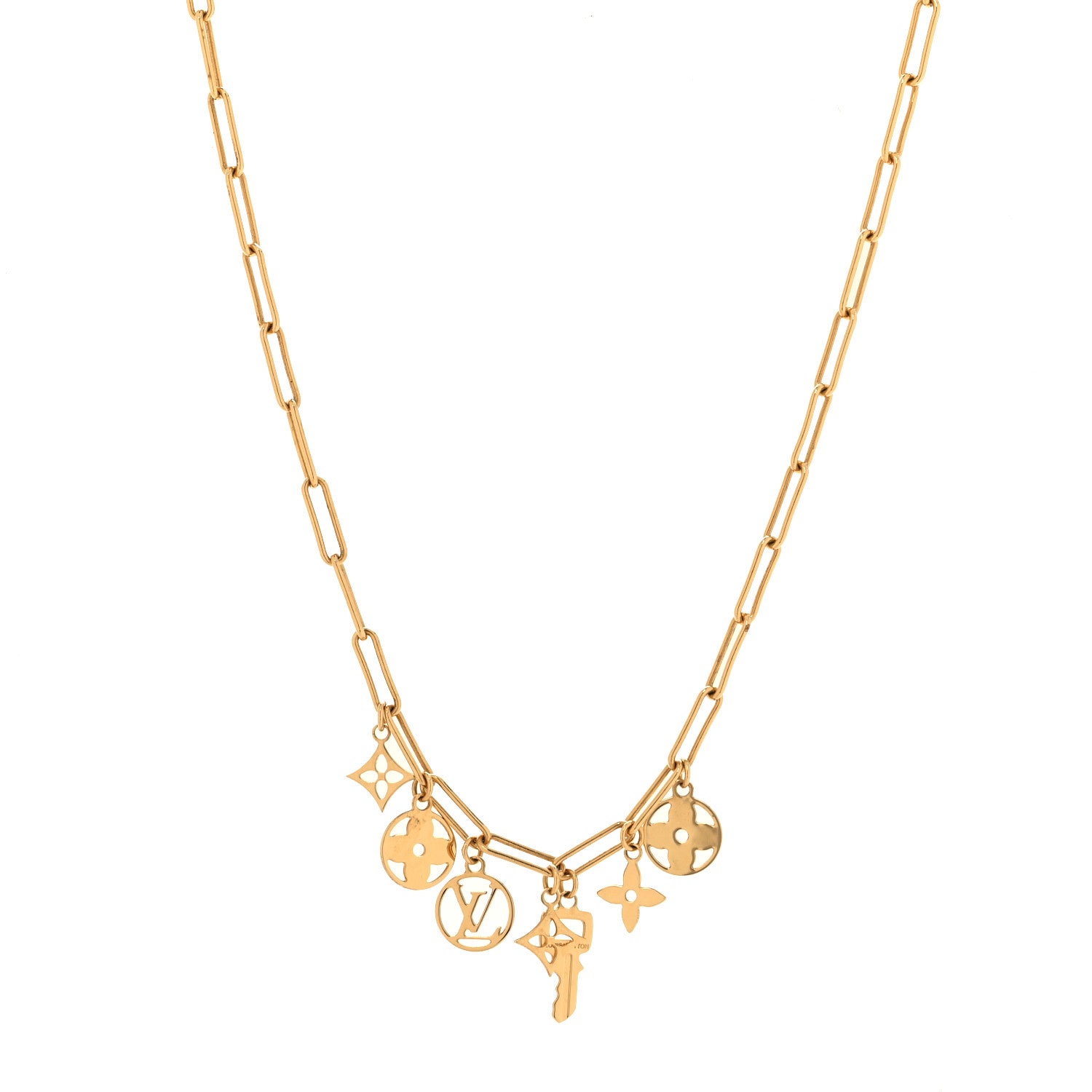 Louis Vuitton Metal Roman Holidays Necklace Gold 1 of 6