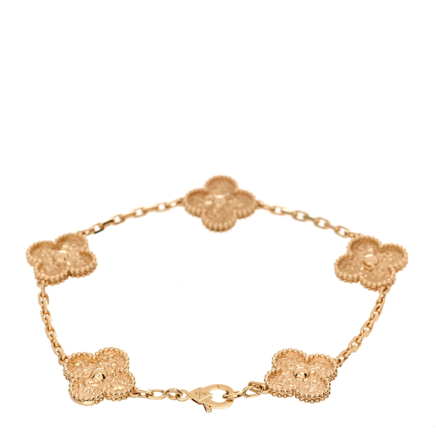 18K Yellow Gold 5 Motifs Vintage Alhambra Bracelet