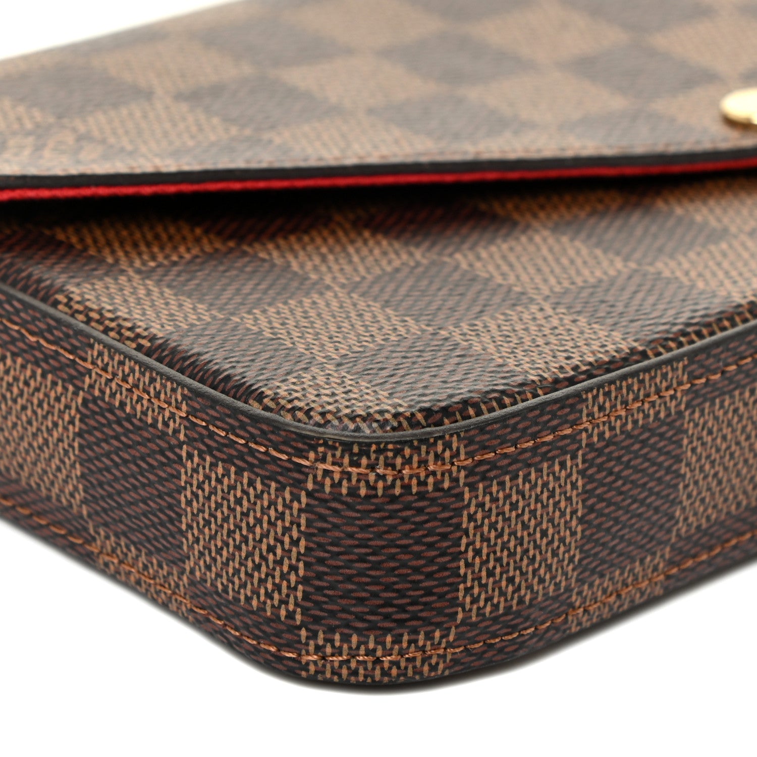 Louis Vuitton Damier Ebene Pochette Felicie Chain Wallet 9 of 11