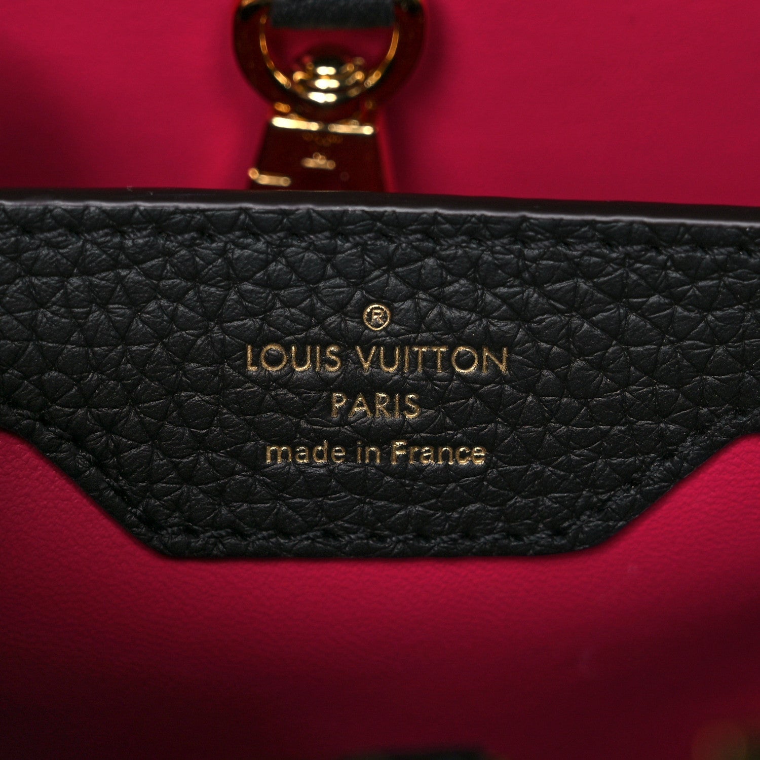 Louis Vuitton Taurillon Capucines PM Black 7 of 10